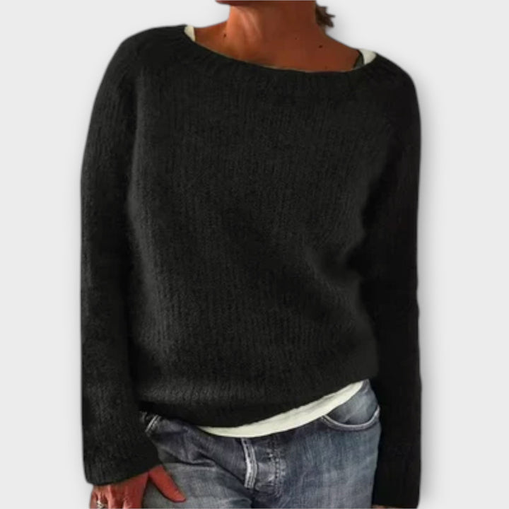 Regina – Solid Color Knit Sweater