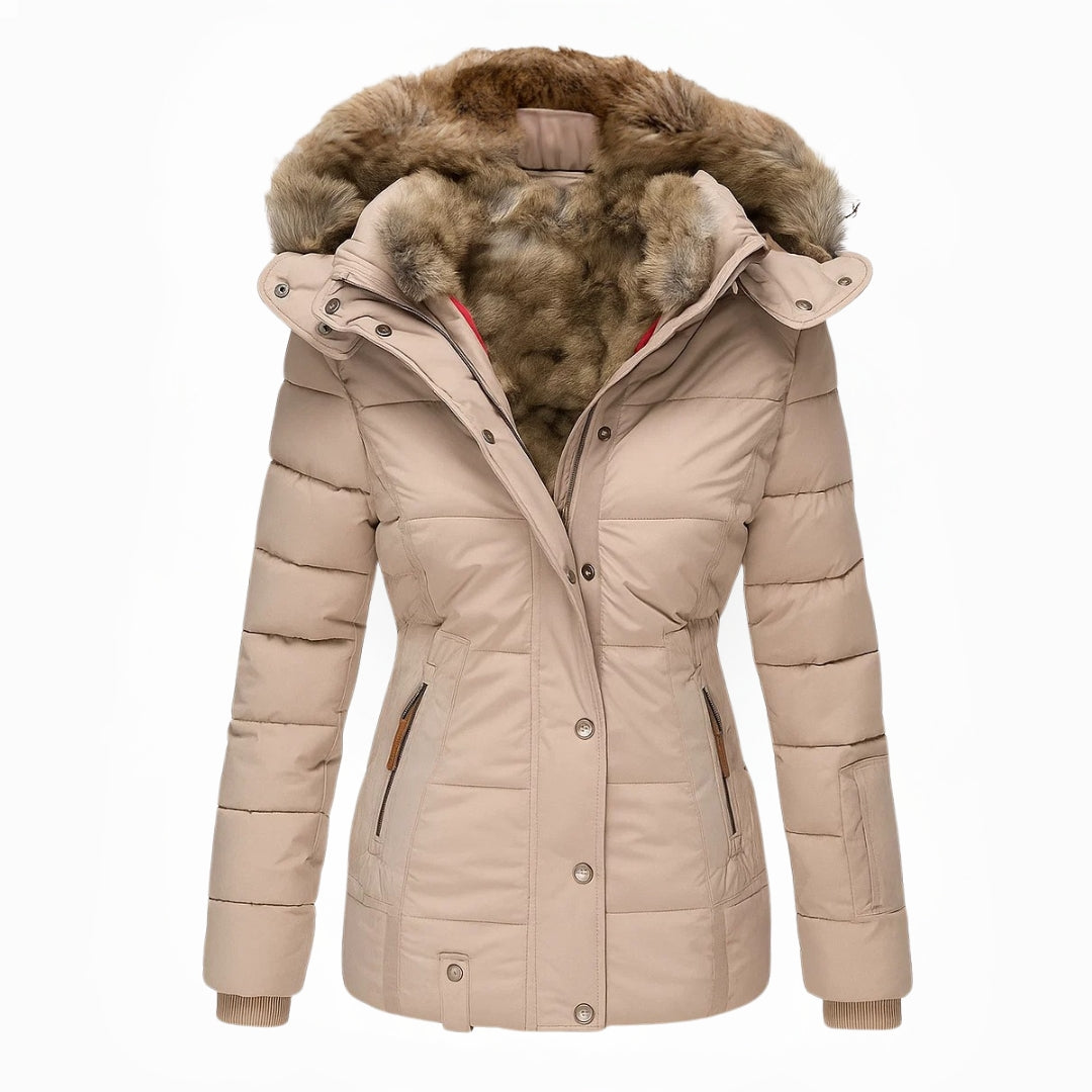 Agathe | Elegant Down Jacket with Warm Lining and Soft Hood
