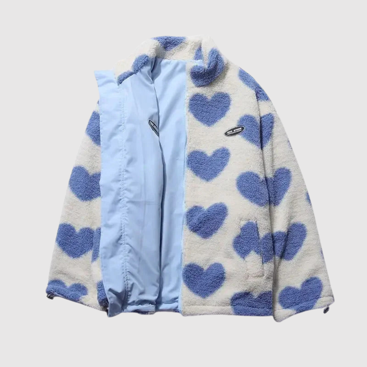 Thora | Fleece sweatshirt with heart print