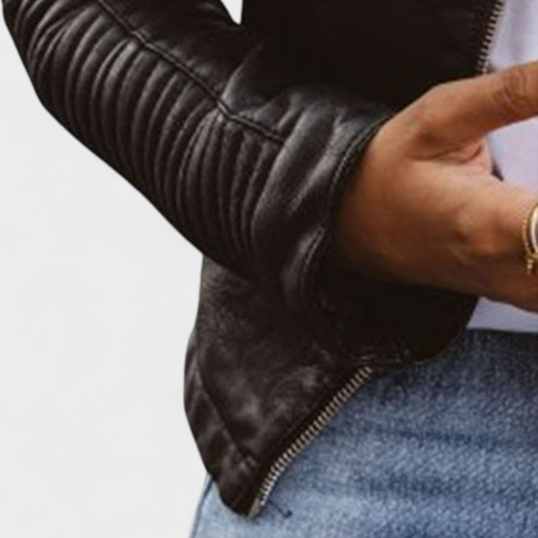 Clara - Elegant Leather Jacket