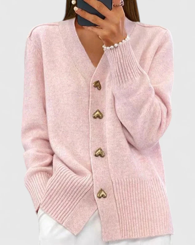Elegant Knitted Jacket with Buttons