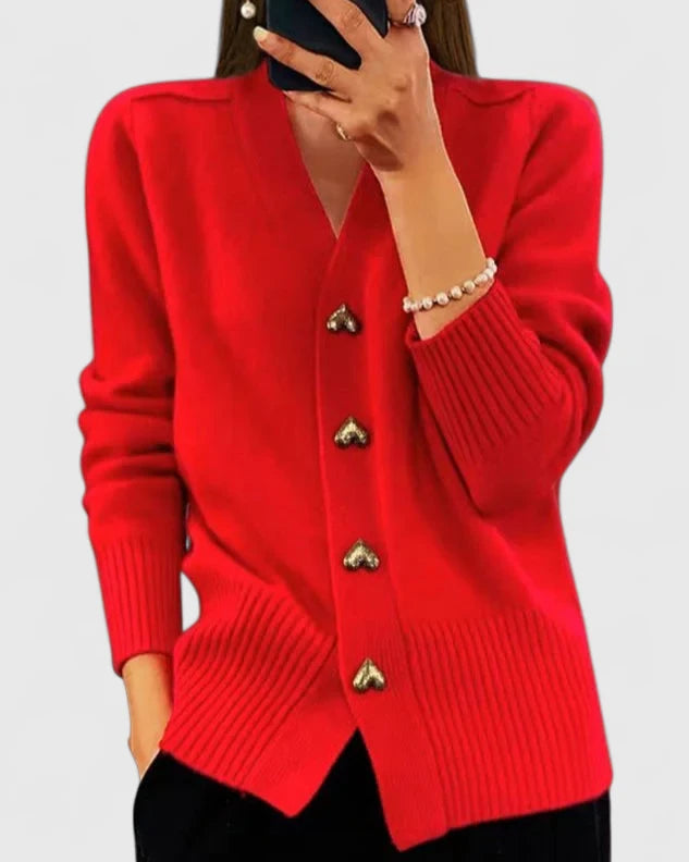 Elegant Knitted Jacket with Buttons
