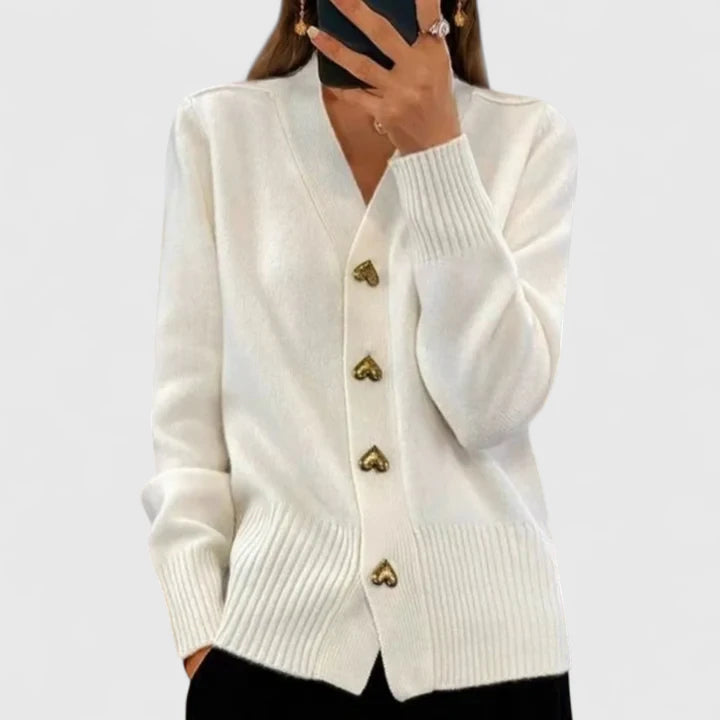 Elegant Knitted Jacket with Buttons