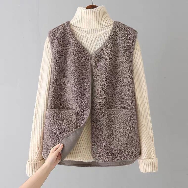Rania - Casual Fleece Cardigan