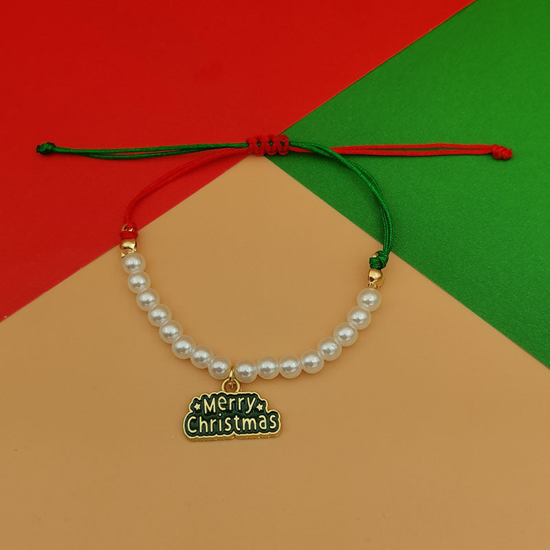 Christmas Pearl Bracelet