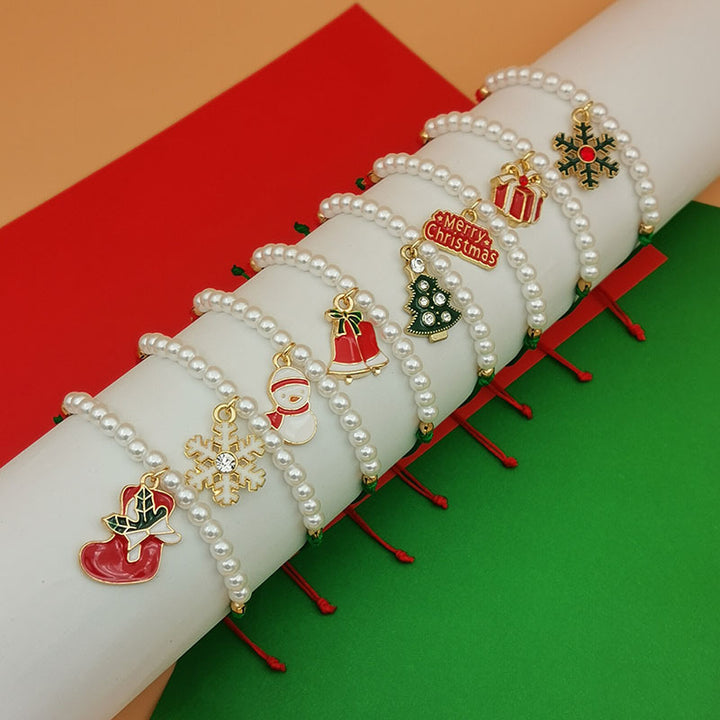 Christmas Pearl Bracelet