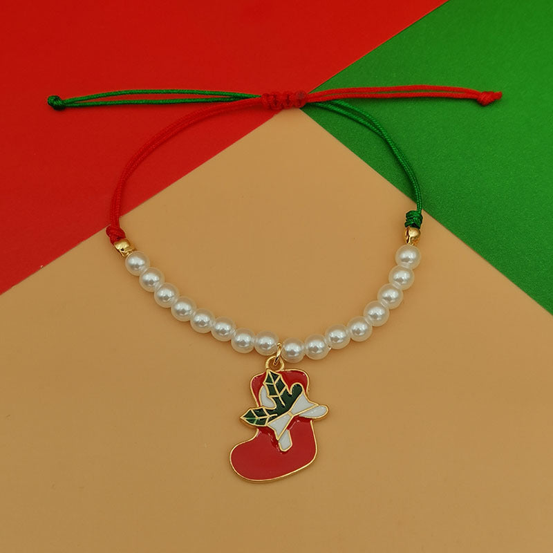Christmas Pearl Bracelet