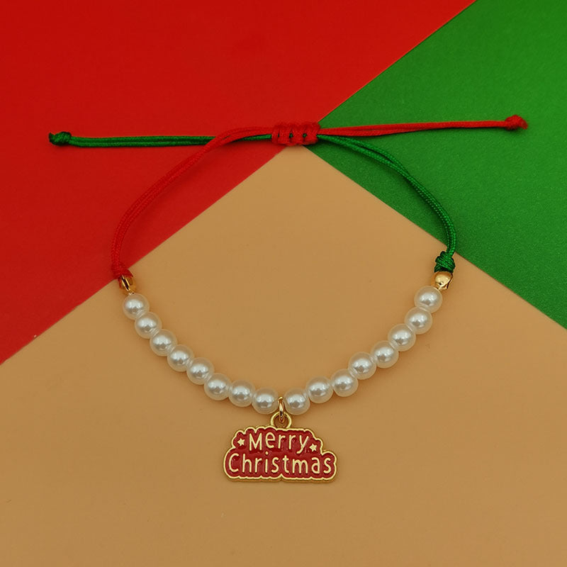 Christmas Pearl Bracelet