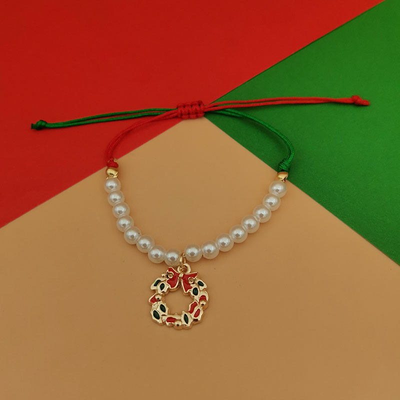 Christmas Pearl Bracelet