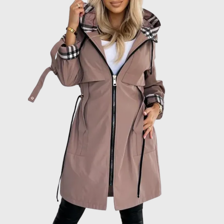 Thérèse | Elegant Long Hooded Coat for Women