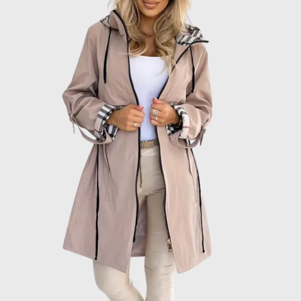 Thérèse | Elegant Long Hooded Coat for Women