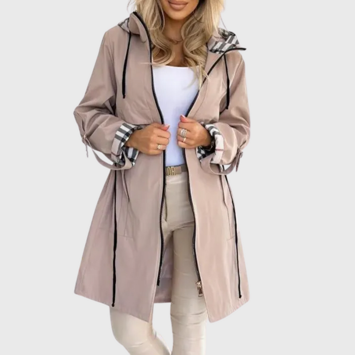Thérèse | Elegant Long Hooded Coat for Women