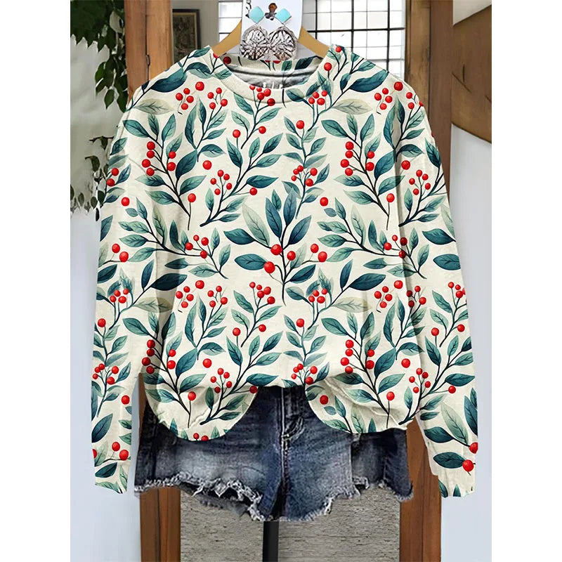 New Christmas Sweatshirts Santa Claus 3D Print Women O-Neck Hoodies Casual Streetwear Y2k Pullovers Harajuku Tops Woman Clothing