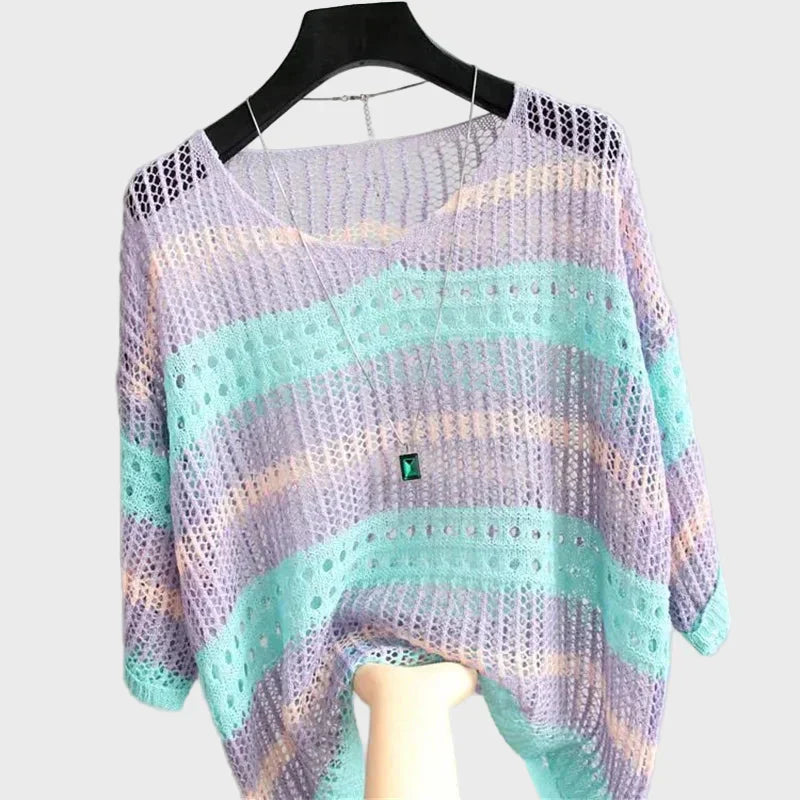 Light Knit Top with Open Design