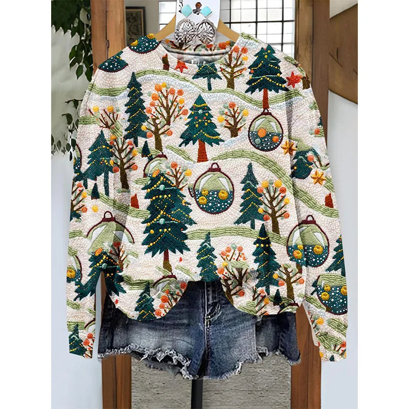 New Christmas Sweatshirts Santa Claus 3D Print Women O-Neck Hoodies Casual Streetwear Y2k Pullovers Harajuku Tops Woman Clothing