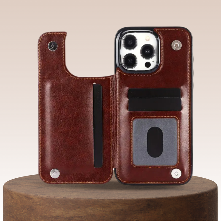 Preston | Magnetic Wallet Flip Case for iPhone