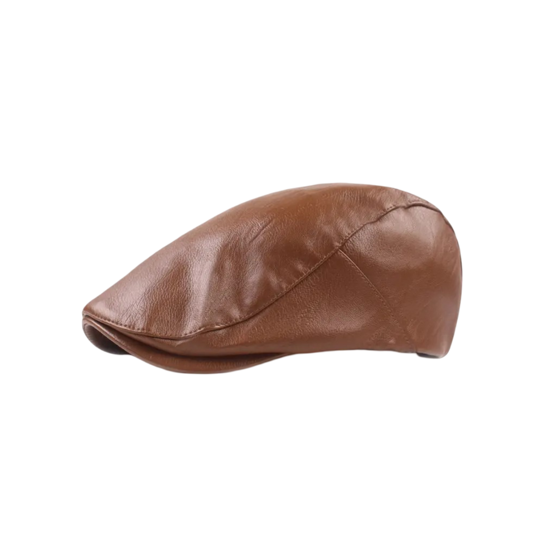 Alaric | vintage leather flat cap