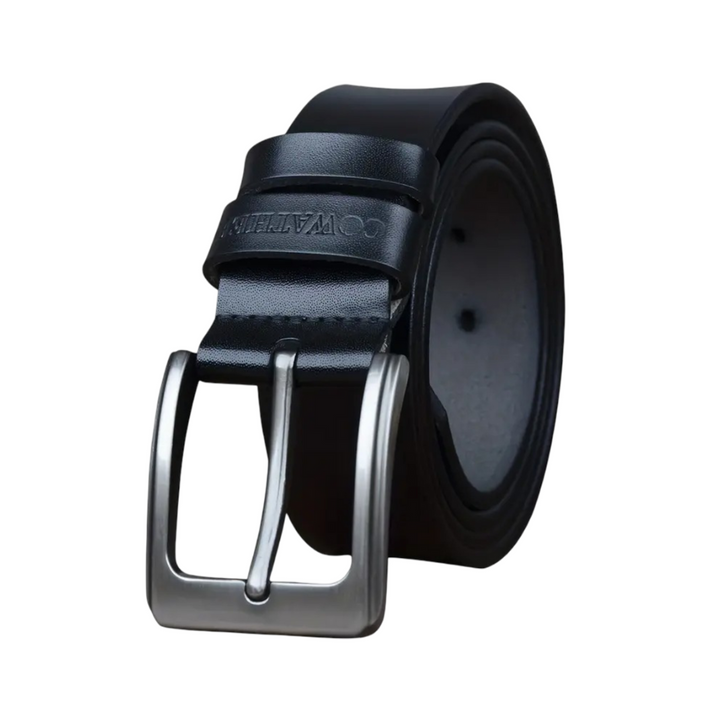 Noah | Vintage Leather Belt with Square Buckle