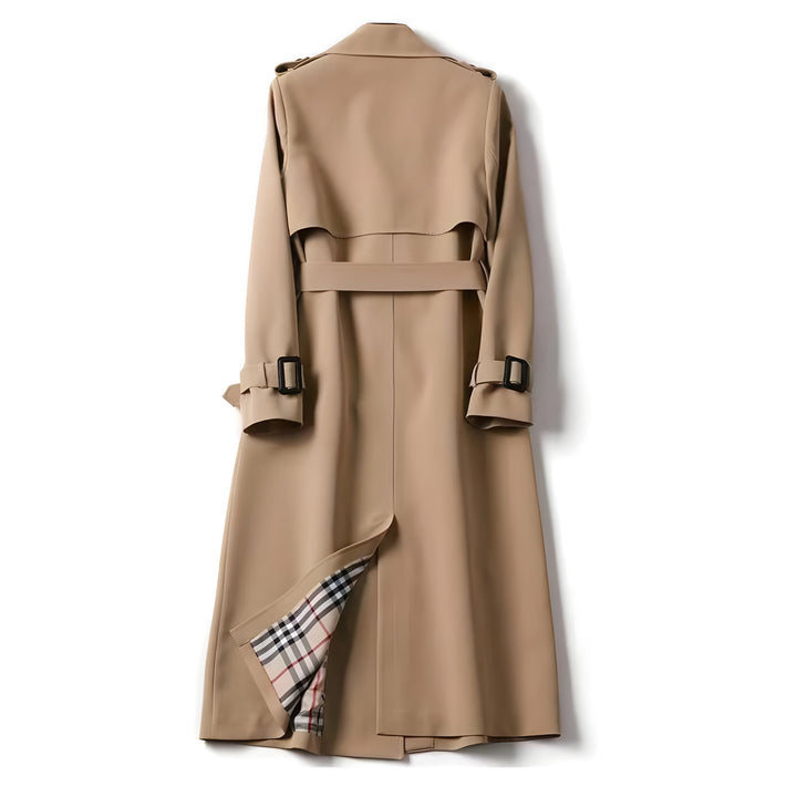 Charlène | Classic Long Trench Coat with Belt