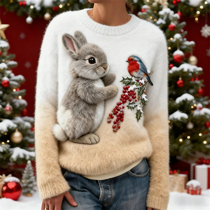 Suzette | Christmas Bunny Plush Sweater