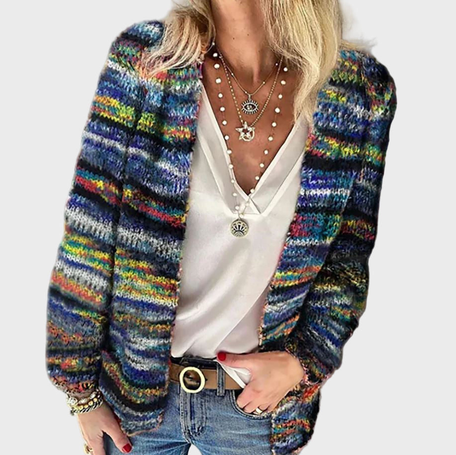 Multicolored and Comfortable Knitted Vest