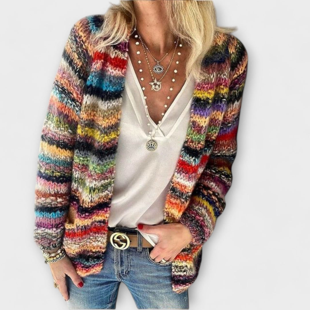 Birgit - Colorful and Comfortable Knitted Jacket