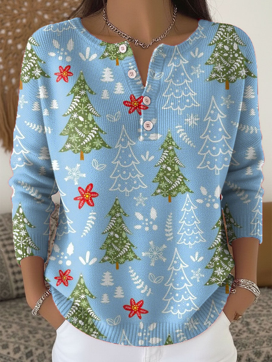 Mary – Christmas Sweater with Buttons
