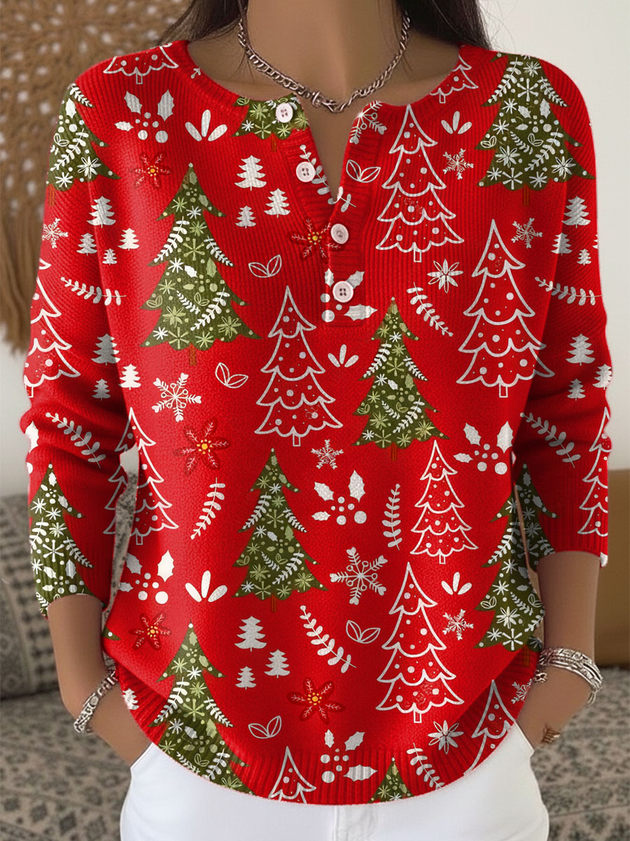 Mary – Christmas Sweater with Buttons