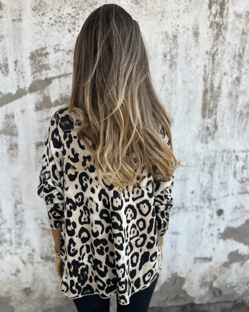 Elvéra | Relaxed Women's Top with Leopard Print