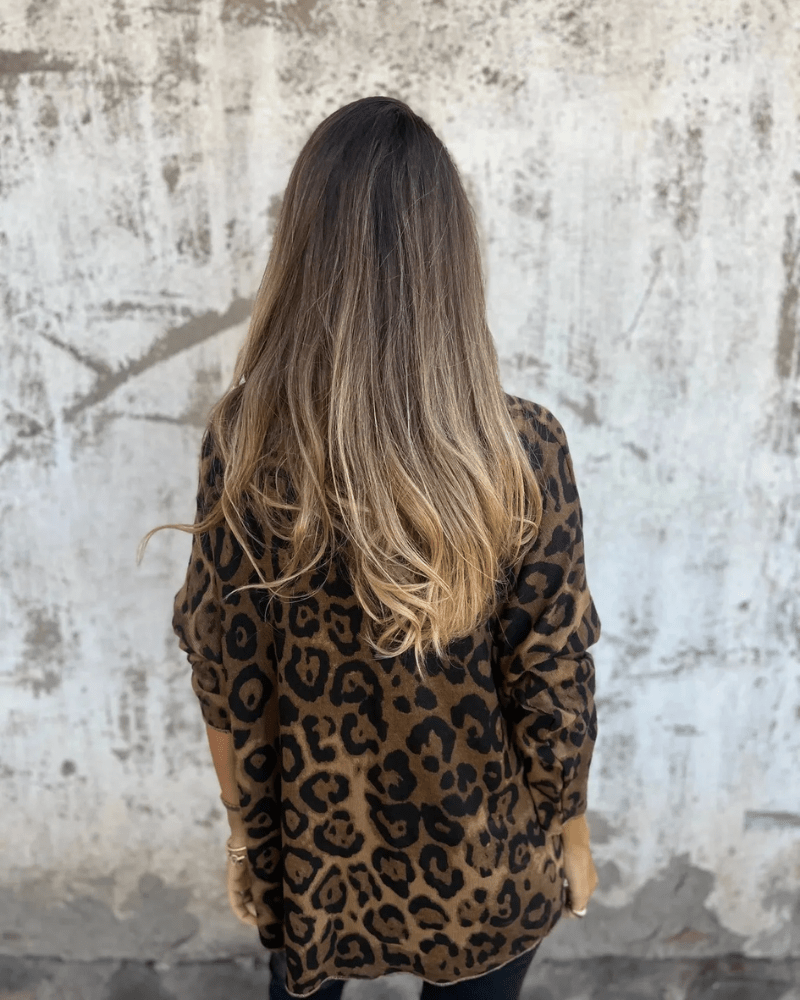Elvéra | Relaxed Women's Top with Leopard Print