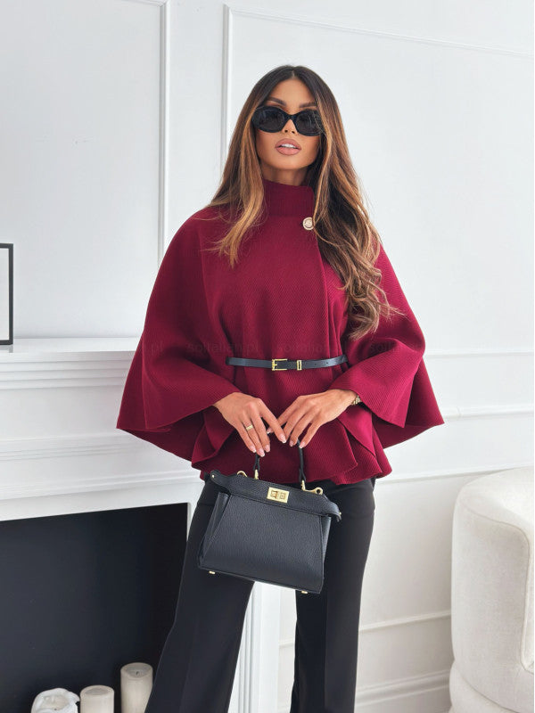 Mélina | Elegant Cape with Belt for Women