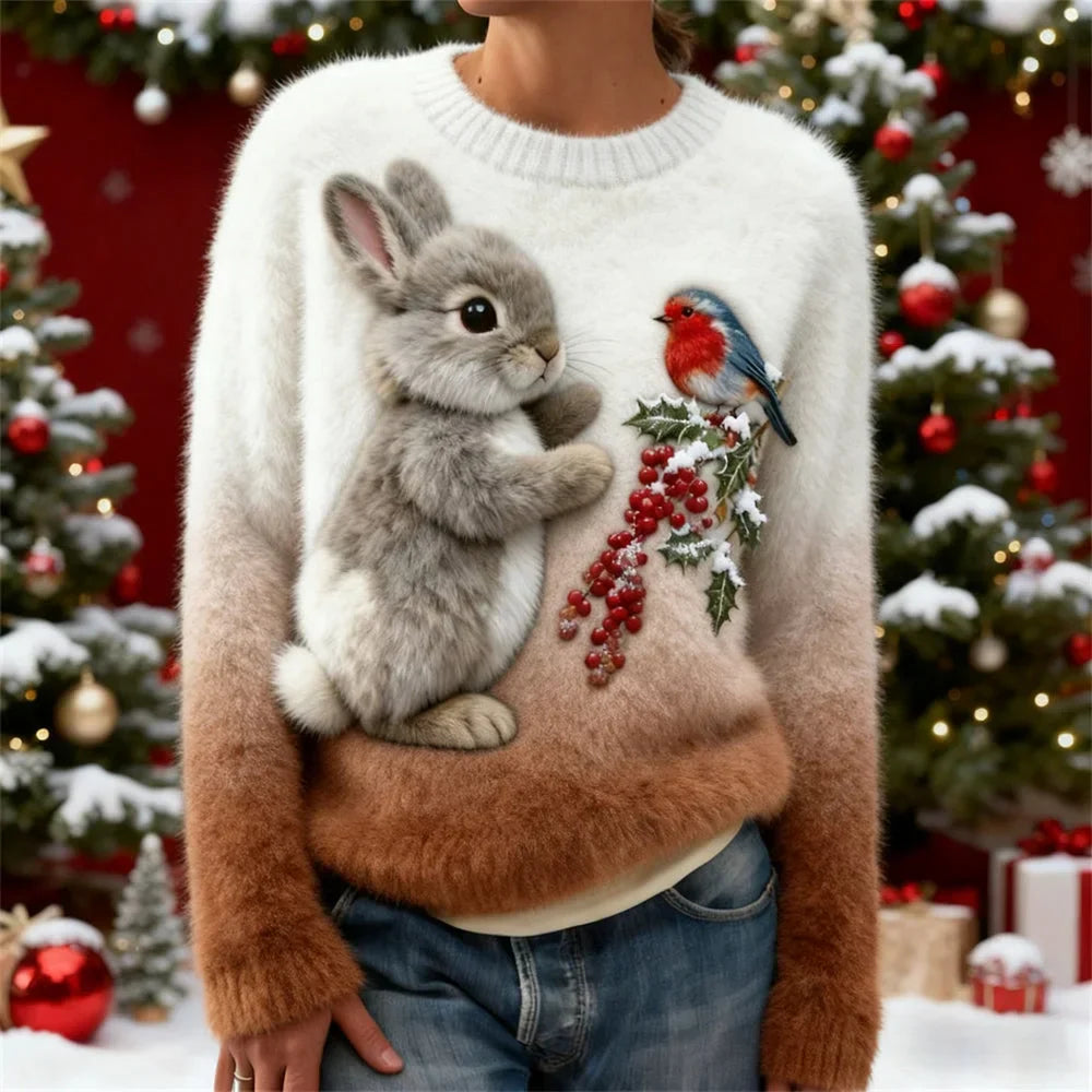 Suzette | Christmas Bunny Plush Sweater