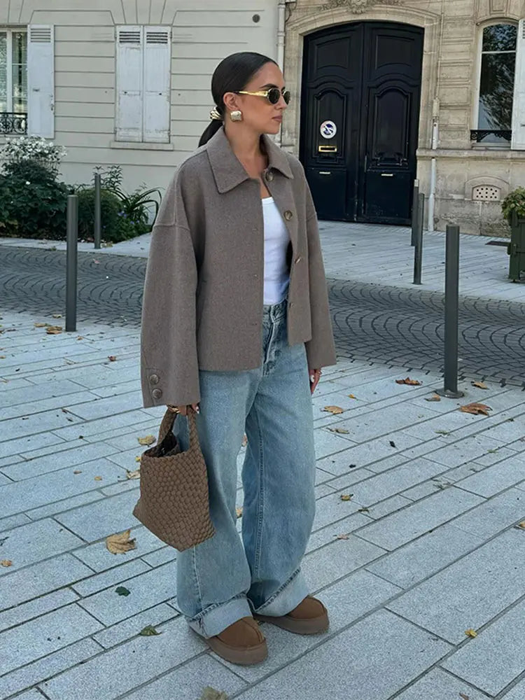 Christine™ | Classic winter coat with button closure and elegant appearance
