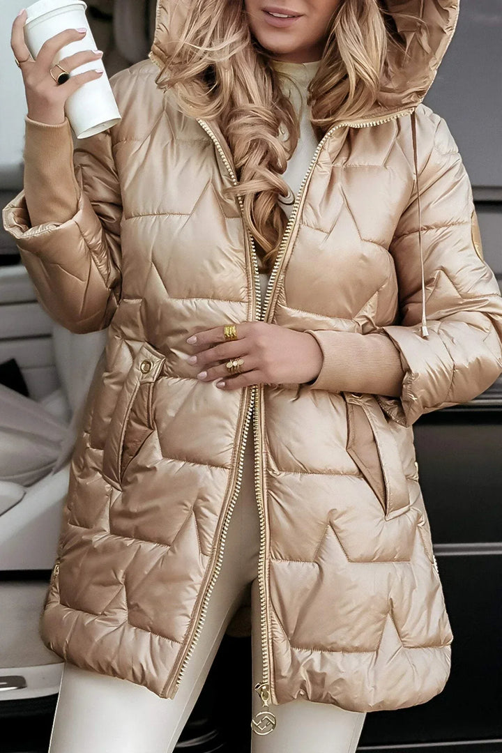 Dominique | Quilted Hooded Down Jacket for Women
