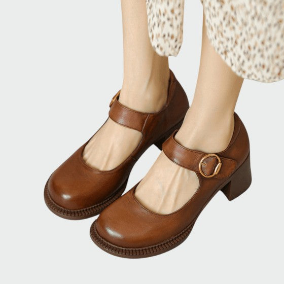Mary Boutique™ - Chunky-Heel Buckle Mary Jane Shoes