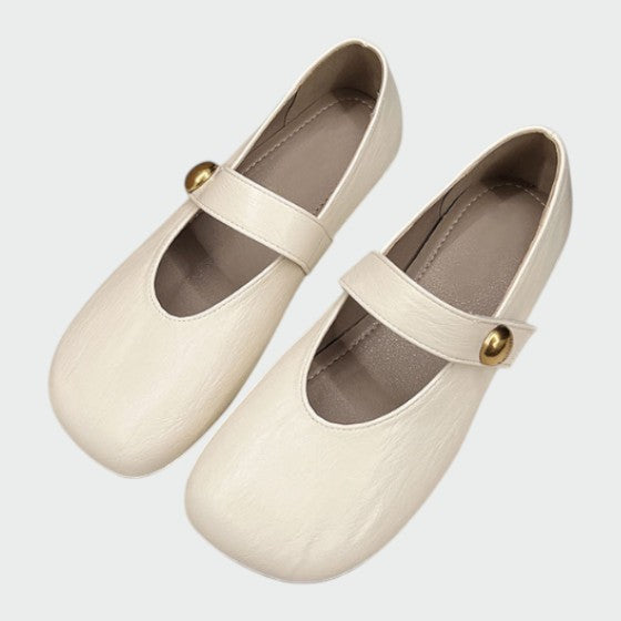Mary Boutique™ - Round-Toe Button Mary Jane Shoes