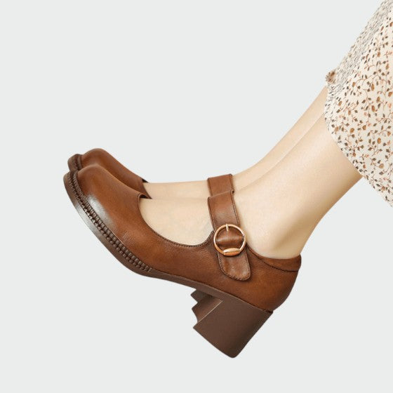 Mary Boutique™ - Chunky-Heel Buckle Mary Jane Shoes