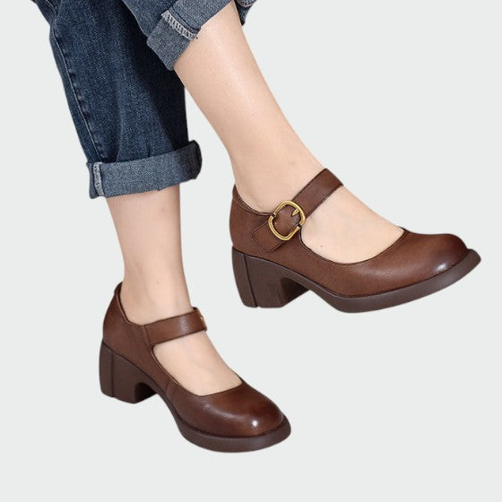 Mary Boutique™ - Chunky-Heel Buckle Mary Jane Shoes