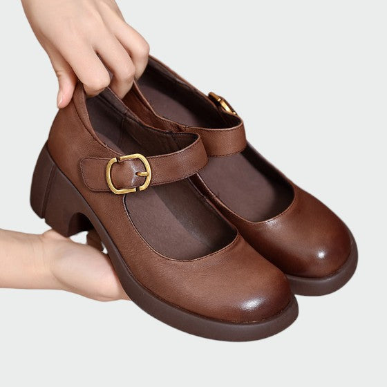 Mary Boutique™ - Chunky-Heel Buckle Mary Jane Shoes