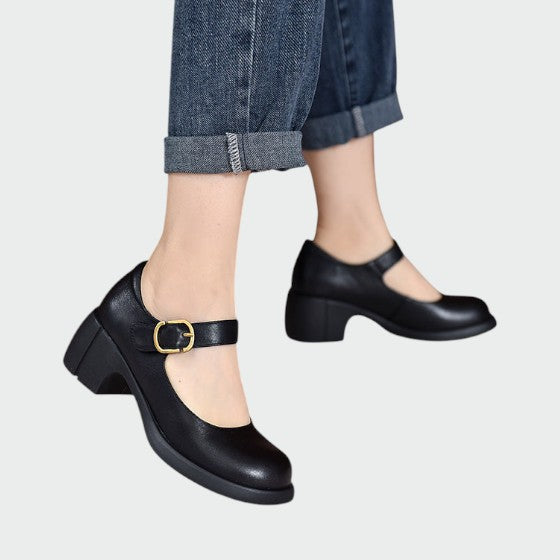 Mary Boutique™ - Chunky-Heel Buckle Mary Jane Shoes