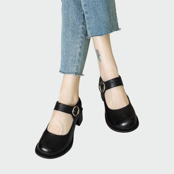 Mary Boutique™ - Chunky-Heel Buckle Mary Jane Shoes